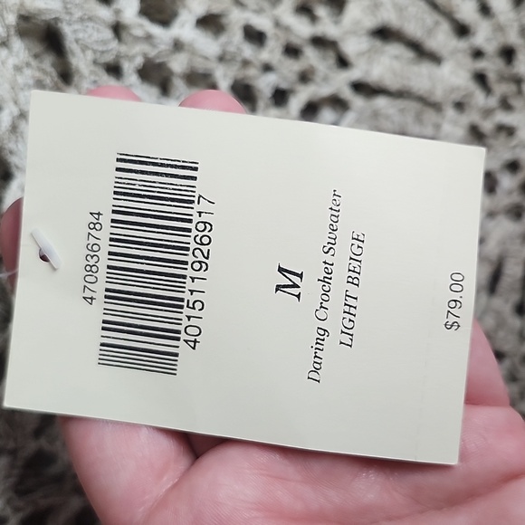 Boston Proper Daring Crochet Sweater in Light Beige - Picture 4 of 9